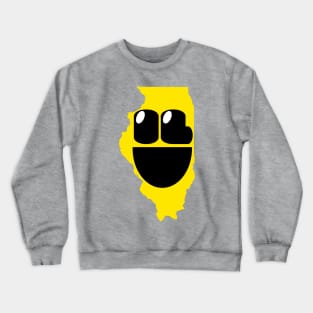 Illinois States of Happynes- Illinois Smiling Face Crewneck Sweatshirt